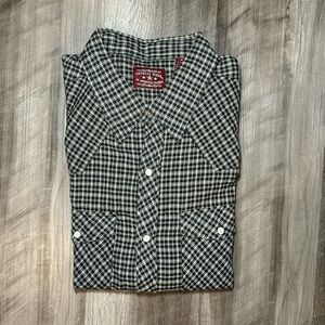 Outback Rider Western Long Sleeve Pearl Snap Button Shirt - XL